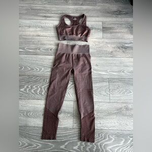 Women's Brown/purplish Activewear Set